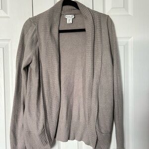 Rachel Zoe Gray Open Front Cardigan Sweater